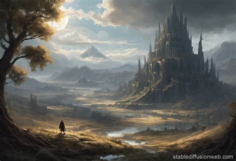 elden ring style landscape stable diffusion