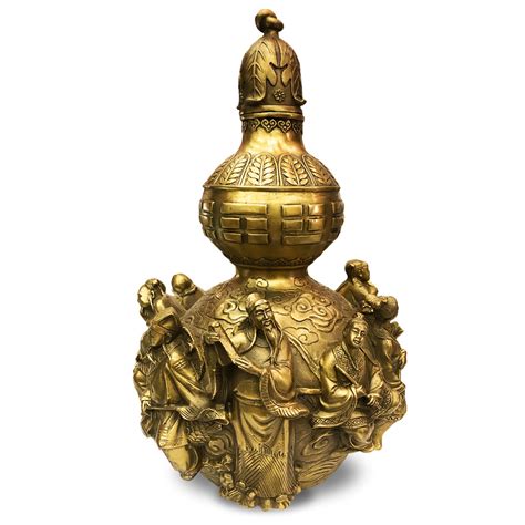 Бронзовая тыква горлянка 8 БЕССМЕРТНЫХ 35см - купить Сувенир по ...