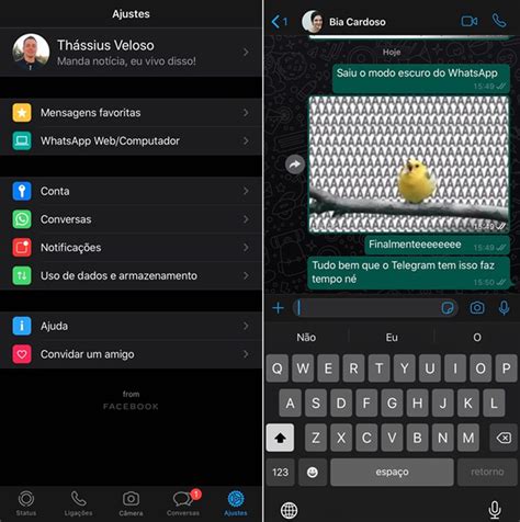 Como Ativar O Modo Escuro Do Whatsapp No Iphone Ios Redes Sociais