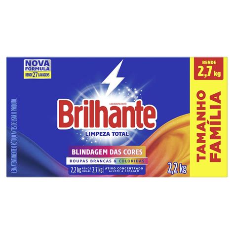 Comper Brilhante - Sabão em Pó Brilhante Limpeza Total Caixa 2,2kg - comper