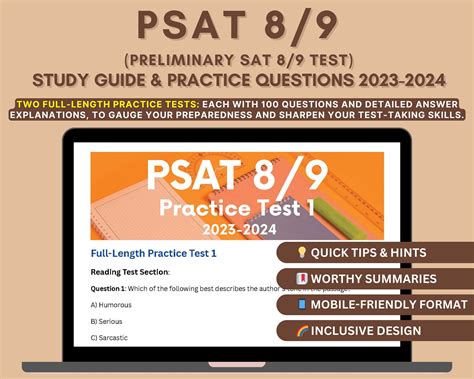 PSAT 8/9 Study Guide 2023-2024: PSAT 8/9 Prep Book With Test-taking Strategies, Full-length