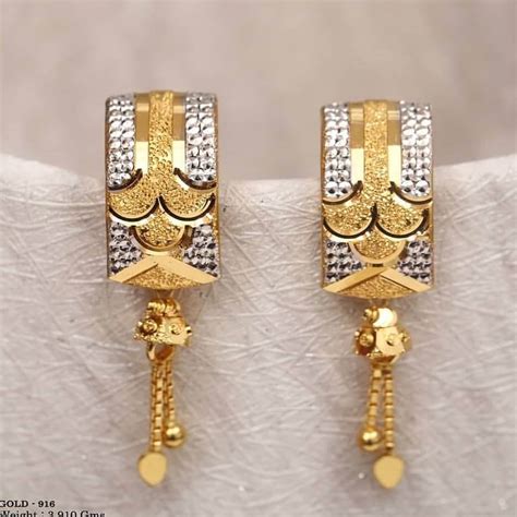 Light Weight Gold Latkan Earrings Ethnic Fashion Inspirations