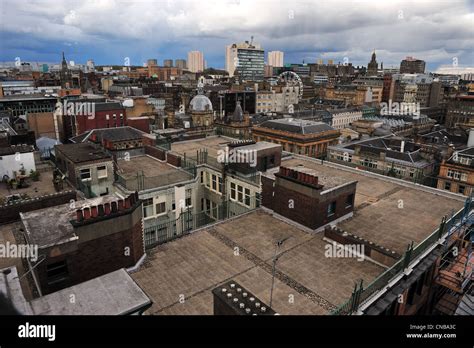 An Aerial View Over Glasgow City Centre Stock Photo Alamy
