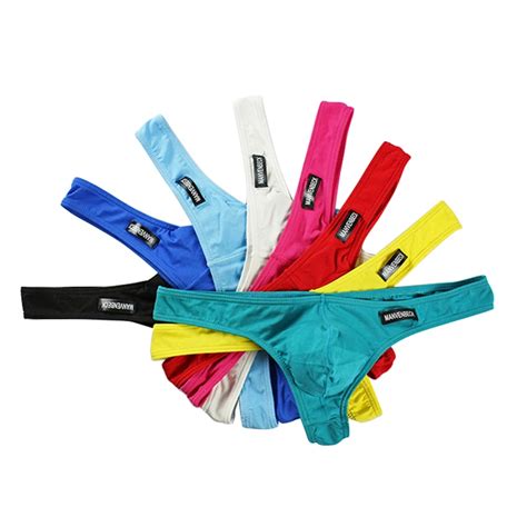 Mens G Strings New Sexy Low Rise Mens Thong Cotton T Back Erotic Penis Pouch Panties Bikini