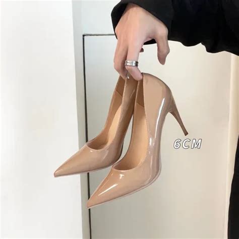 Color Nude altura Del Tacón Cm Punta Puntiaguda Desnud Envío gratis