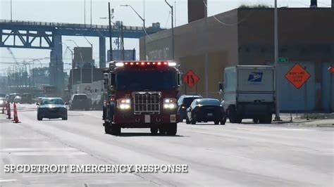 Detroit Fire Department Engine Responding Priority To A Medical