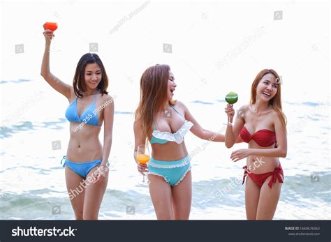 Sexy Bikini Party Seaside Enjoy Meeting Stock Photo Shutterstock