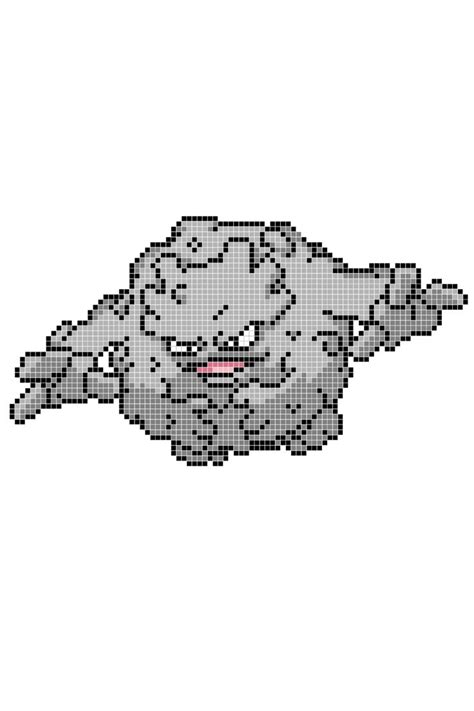 Pokemon Pixel Patterns For Fuse Beads Graveler In 2024 Pokemon