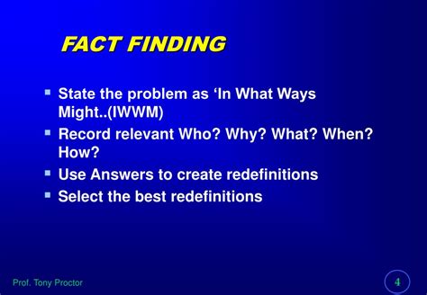 chapter  objective finding fact finding  problem finding