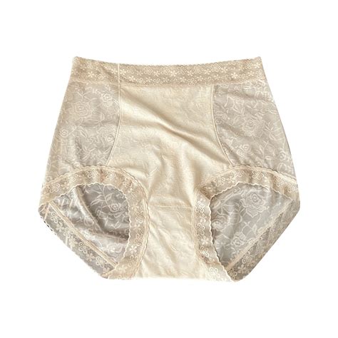 TYGHBN Women S Elongated Crotch Plus Size Belly Cinching High Waisted Breathable Briefs Bikini