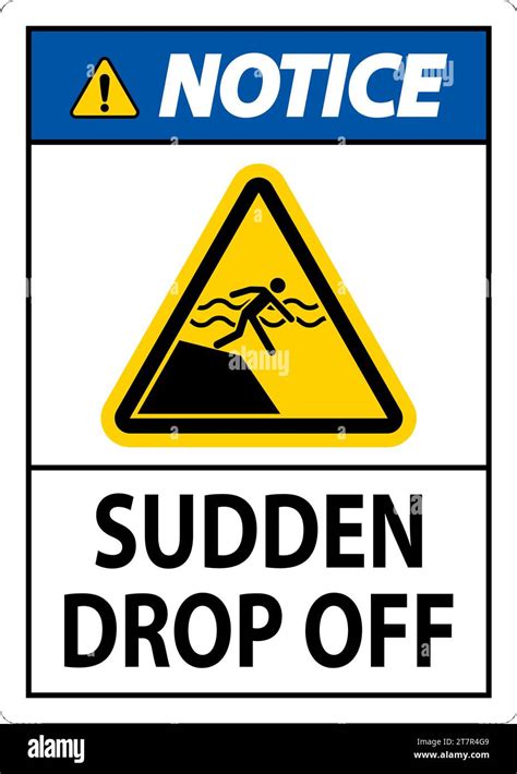 Notice Sign Sudden Drop Off Stock Vector Image Art Alamy