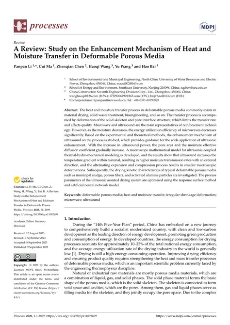 PDF A Review Study On The Enhancement Mechanism Of Heat And Moisture