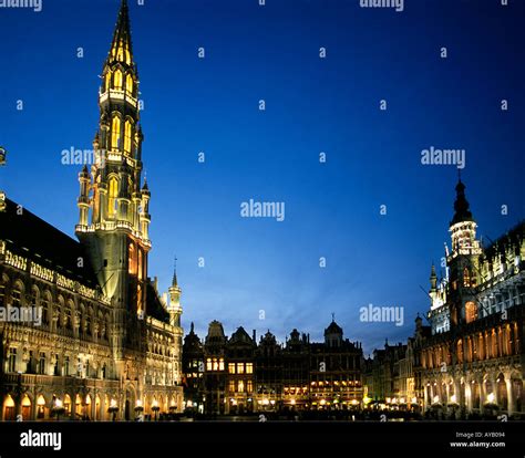 grand place illuminations  res stock photography  images alamy