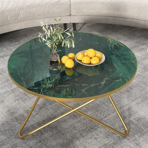 HLR Round Coffee Table with Green Marble Top for sale | Las Vegas, NV