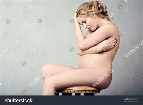 Closeup Beautiful Pregnant Nude Lady Elegant Stock Photo Shutterstock