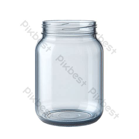 A Clear Jar With A Lid Placed On Transparent Surface Png Images Png