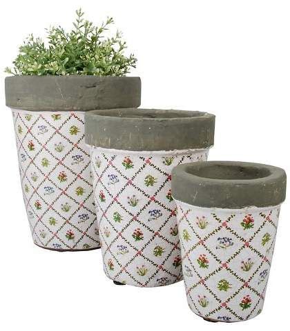 Esschert Design X X Ceramic Flower Pots In Botanica