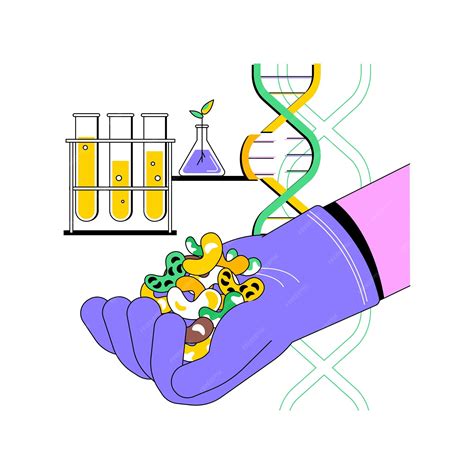 Premium Vector | Genetically modified seeds isolated cartoon vector