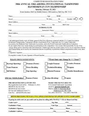 Fillable Online Aau Competitor Registration Form Fax Email Print