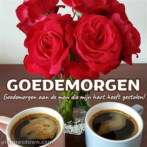 Goedemorgen Liefde Afbeelding Koffie En Bloemen Picturesdown Nl