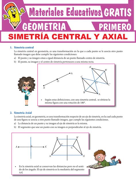 Simetr A Central Y Axial Para Primer Grado De Secundaria Simetr A