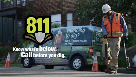 Free Call To 811 Before Digging Prevents Damage To Underground