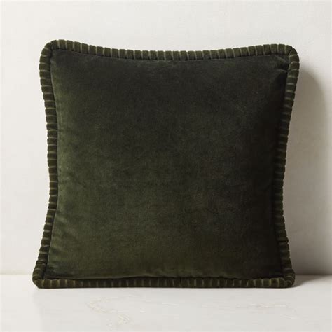 Brye Dark Green Velvet Throw Pillow Cb Canada