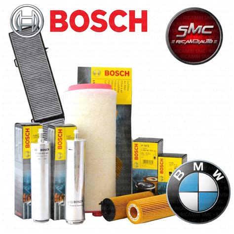 Kit Tagliando 4 Filtri Bosch Per BMW Serie 1 Ricambi Auto SMC