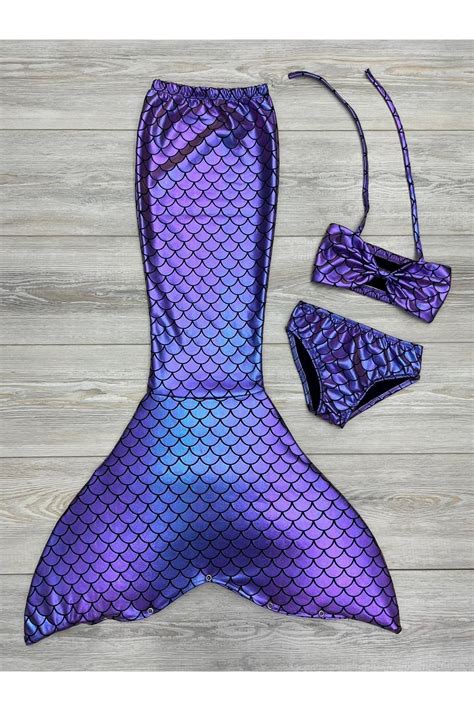 My Kids Wear Kız Çocuk Deniz Kızı Pembe Kostüm Mayo Alt Üst Bikini Ve Kuyruk 3 lü Takım Fiyatı