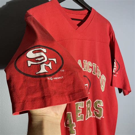 Vintage 1992 NFL San Francisco 49ers Jersey T Shirt... - Depop