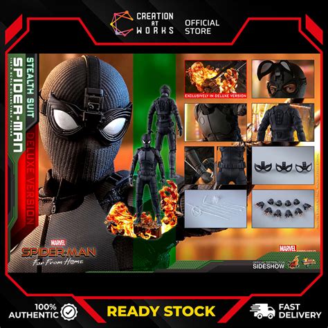 Hot Toys MMS Spider Man Stealth Suit Deluxe Version Shopee