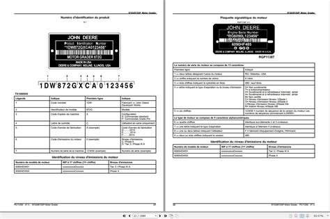 John Deere Motor Grader 872G 872GP Parts Catalog PC11250 2015