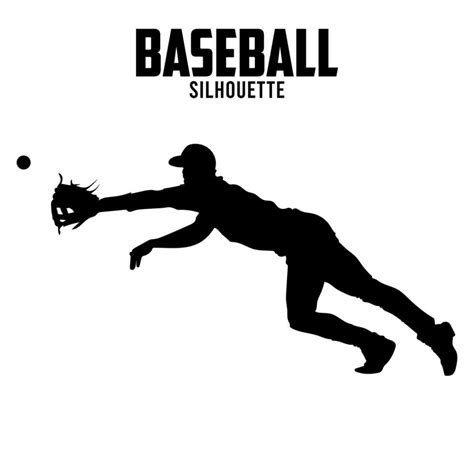 Baseball Silhouette Vector Stock Illustration Baseball Player Silhoutte