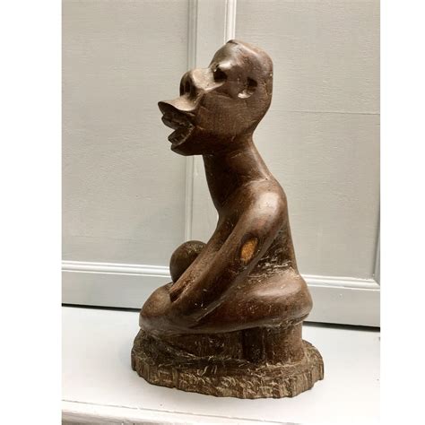 South African Tribal Carved Wooden Figure Of Naked Lady By G Tandi Circa S For Sale At