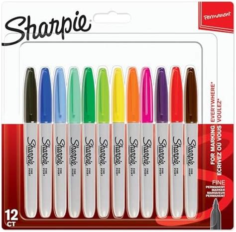 Sharpie Colour Burst Permanent Markers Fine Point Assorted Colours