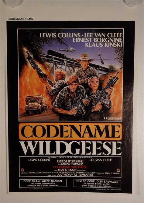 Code Name Wild Geese Original Release Belgian Movie Poster