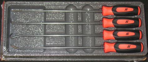 Snap On Pick Set Long Sglasa204co Orange Soft Handles Brand New