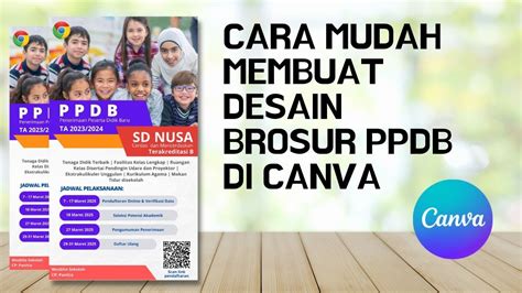 Cara Mudah Membuat Desain Brosur Ppdb Di Canva Desain 2 YouTube