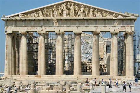 Parthenon With Reconstructed East Pediment Ancient Greece Φώς And Λέξη