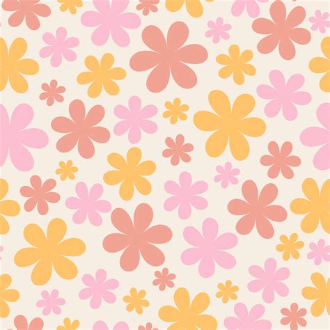 Pastel Floral Wallpaper Orange at Debra Millender blog