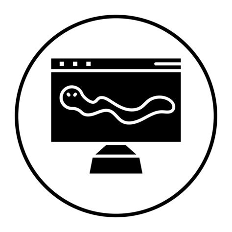 Premium Vector Computer Worm Vector Illustration