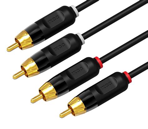 RCA Cable IXCC 2pc 6ft Dual Shielded Gold Plated RCA Male To RCA Male