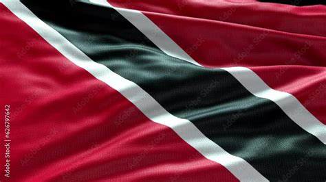 Vid O Stock K Render Trinidad And Tobago Flag Video Waving In Wind