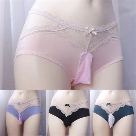 Culotte Homme Sissy N Ud Dentelle String Slips Bikini Sous V Tements Lingerie Eur