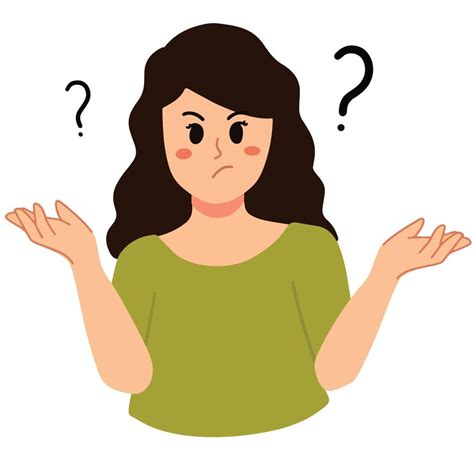 Confused Woman With Question Mark Illustration 9646446 Vector Art At