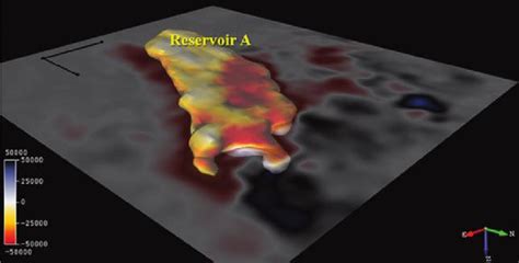 A 3d Structural View Of Reservoir A Created From The Difference Volume