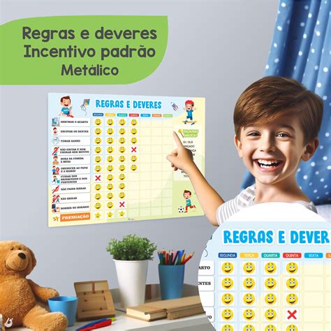 Quadro PadrÃo De Incentivo Infantil Ao Bom Comportamento Horizontal