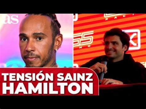 Le piden a SAINZ que le de un consejo a HAMILTON la tensión es