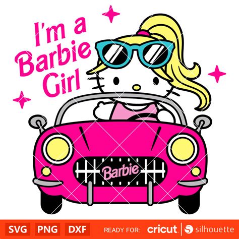 Hello Kitty Barbie Girl Svg, Barbie Doll Svg, Girly Pink Svg, Retro Svg ...