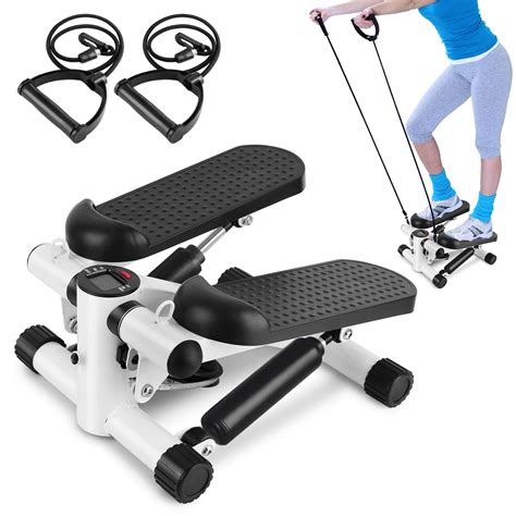 Eccomum Mini Steppers For Exercise With Resistance Bands And Lcd